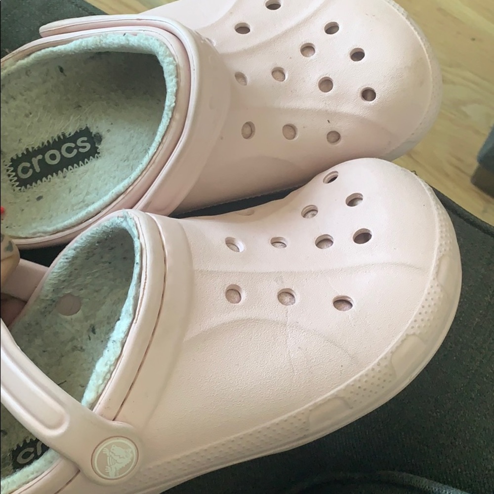 Pink crocs